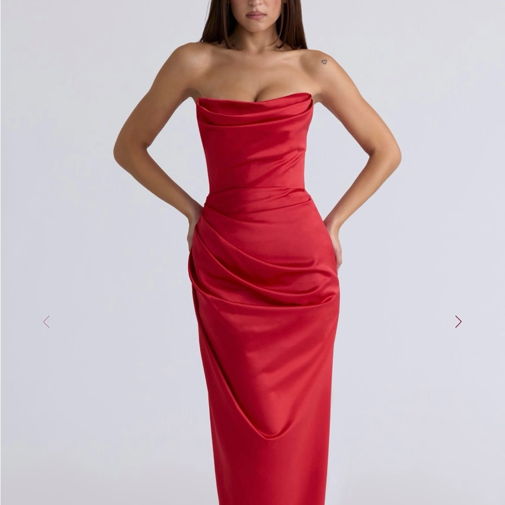 House of CB Strapless Red Dress
